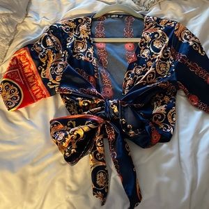 Cute patterned tie top